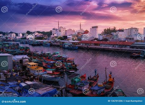 Phu Quoc Island in Vietnam at Sunset Stock Photo - Image of fishing ...