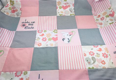 Baby Girl Quilt-Personalized Baby Blanket-Applique Bunny | Etsy ...