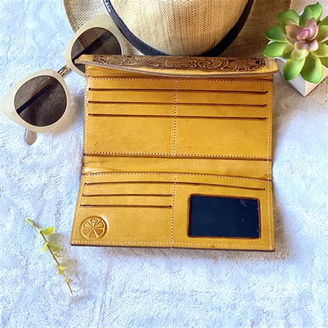 Handcrafted leather wallets for women -yellow woman wallet -gift for ...