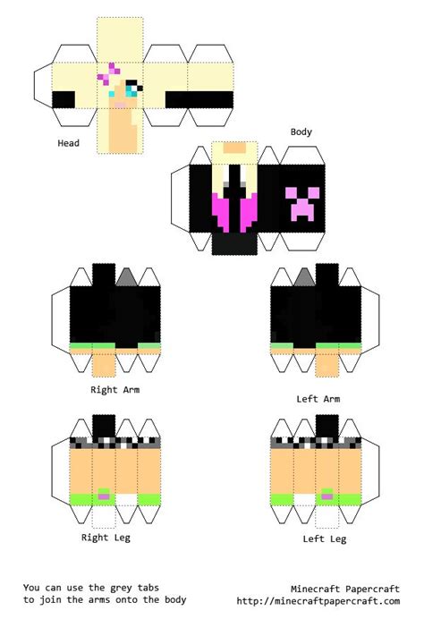 Papercraft Creeper girl | Papercraft minecraft skin, Minecraft ...