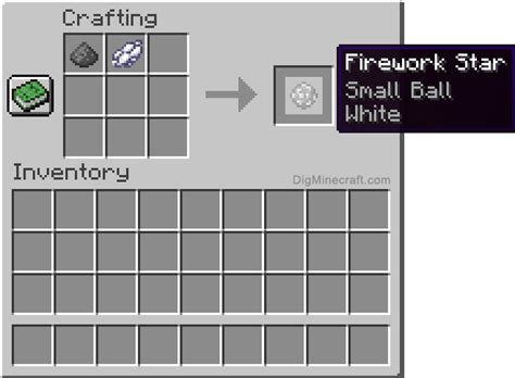 How to make a White Small Ball Firework Star in Minecraft