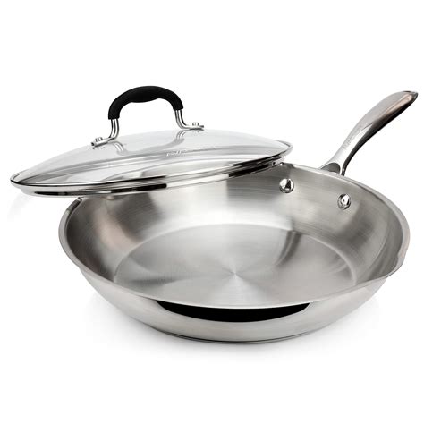 Buy (Tri-Ply Bottom, 25cm ) - AVACRAFT 18/10 Stainless Steel Frying Pan ...