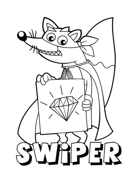 Fox Swiper printable coloring page Dora