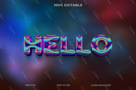 Hello Font Style Text Effect | Free Photoshop PSD File