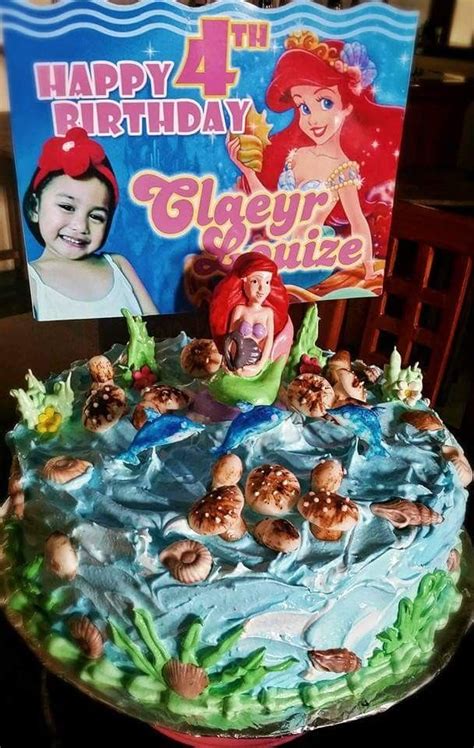 Little Mermaid inspired cake. | The little mermaid, Mermaid inspired ...