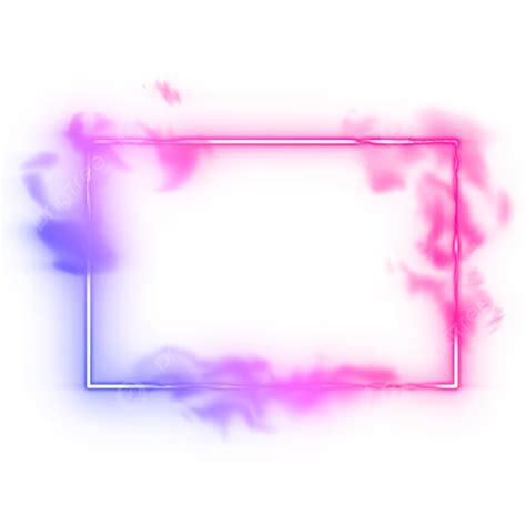 Neon Border Pink Blue Smoke Rectangle Frame, Neon, Neon Border, Border ...