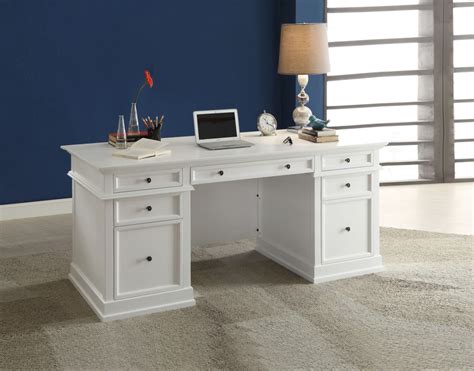 Functional Wooden Executive Office Desk, White - Walmart.com