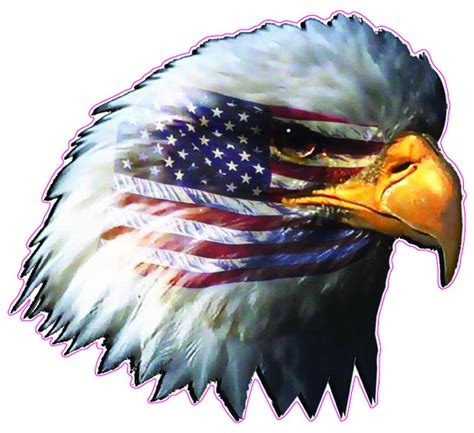 American Flag Eagle Head is 5" Decal - Walmart.com