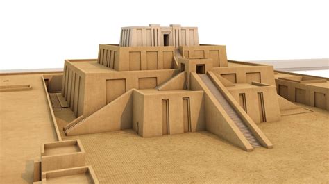 Technical reconstruction of the Eanna ziggurat of the 21st century BCE ...