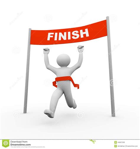 free clipart man crossing the finish line - Clipground