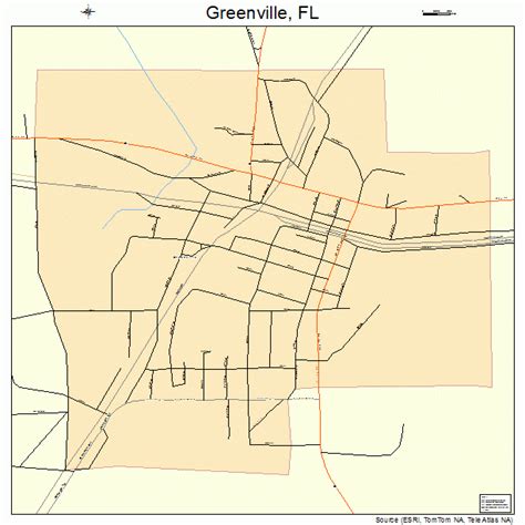 Greenville Florida Street Map 1227575