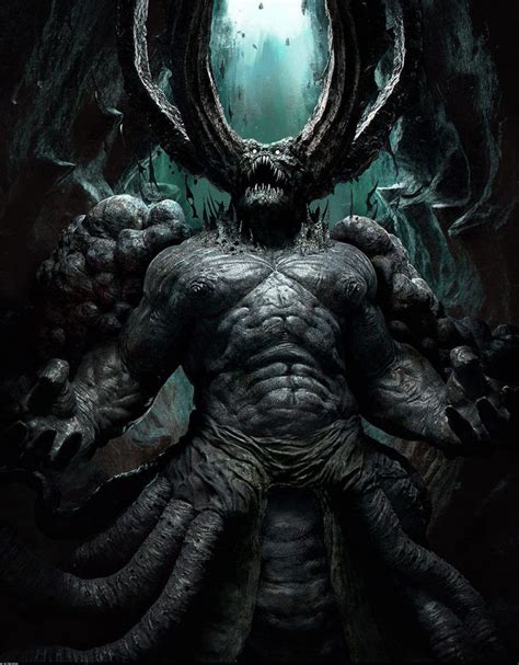 Demon of Abyss 3D version by Yingbiao Han Fantasy Artwork, Dark Fantasy ...