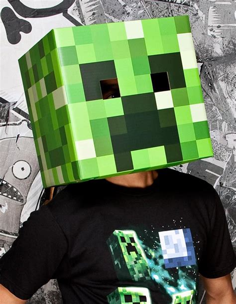 Minecraft Creeper Head Mask Adult | Products | Minecraft halloween ...