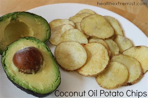 Healthy Homemade Potato Chips Recipe made with Coocnut Oil