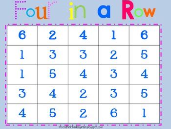 Four In A Row Gameboard by Mandi Moore | Teachers Pay Teachers