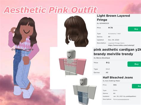 Cute Aesthetic Outfits Roblox Under 100 Robux - Aesthetic Things