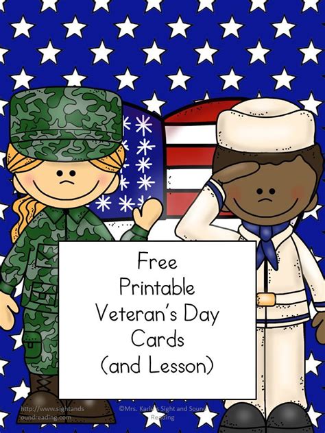 Printable Veteran's Day Cards | Mrs. Karle's Sight and Sound Reading ...