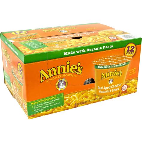 Annie's Organic Mac and Cheese Cups, 2.01 oz, 12 count - Walmart.com ...