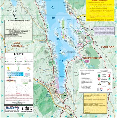 Large Detailed Tourist Map Of Lake George Part 3 South Middle | Images ...