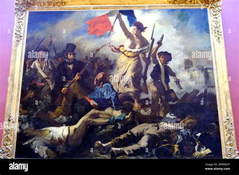 Liberty Leading the People painting by Eugene Delacroix in the Louvre ...