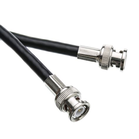 50ft Black BNC RG6 Coaxial Cable, UL rated