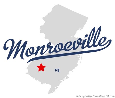 Map of Monroeville, NJ, New Jersey