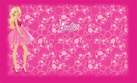 Barbie Background with Pink Doll