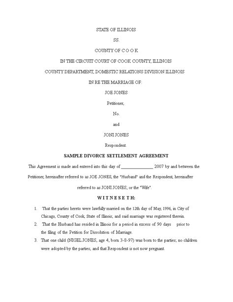 Divorce Agreement: Parties shall agree on child custody and other terms