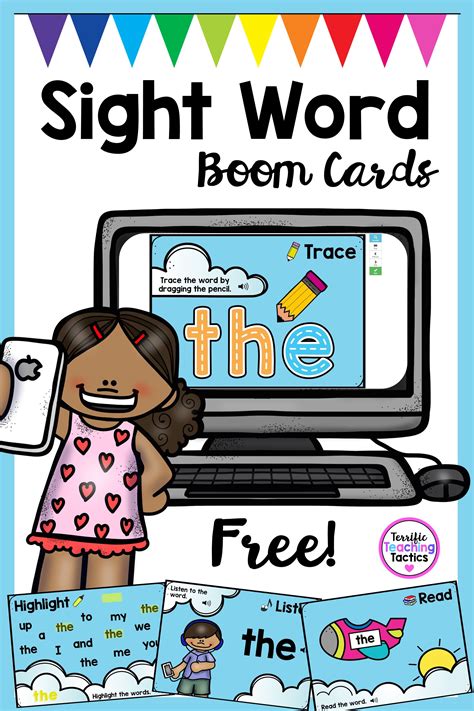 FREE Pre-Primer Sight Word Activities Boom Cards | Distance Learning ...