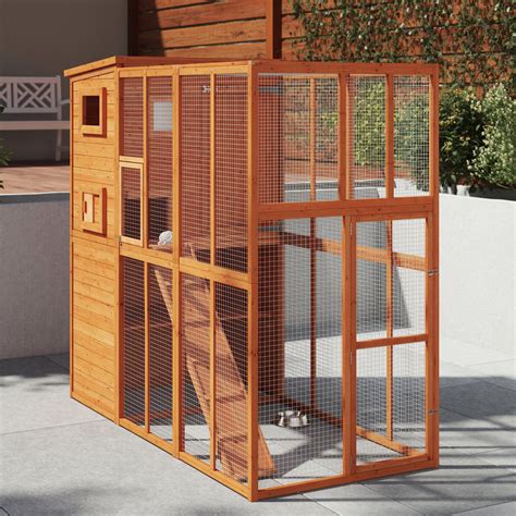 Pawhut Esquina Outdoor Enclosure Ramp and Main Cat Cage & Reviews | Wayfair