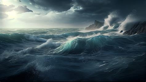 Stormy Sea Waves Background, The Sea, Choppy, Ripple Background Image ...