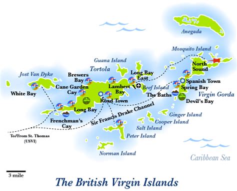 Virgin Gorda Map - TravelsFinders.Com