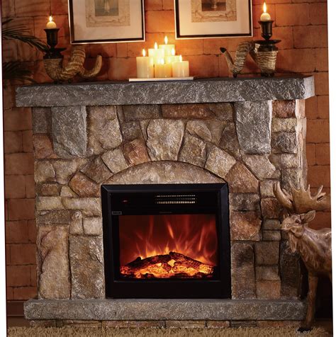 Stone Electric Fireplace for Modern Rustic Home Designs – HomesFeed