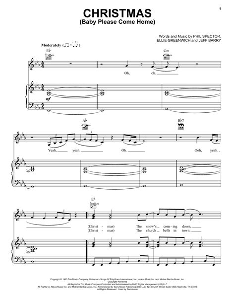 Christmas (Baby Please Come Home) | Sheet Music Direct