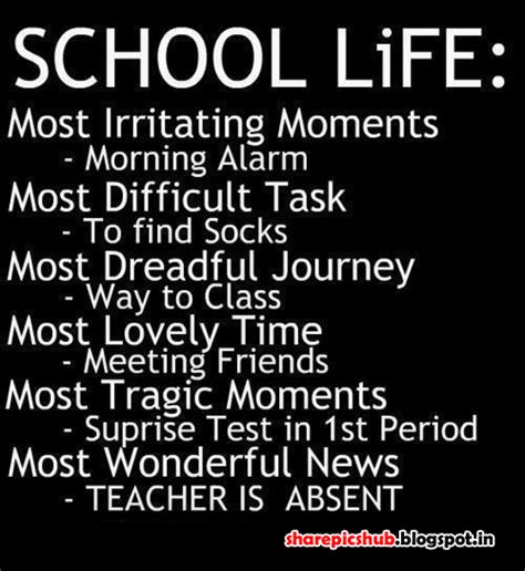 Beautiful School Life Quotes in English | Student Quotes Images | Share ...