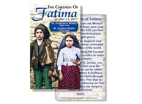 Children of Fatima Prayer Card | Diocesan