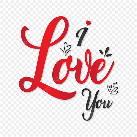 I Love You Clipart Transparent PNG Hd, Beautiful I Love You Typography ...