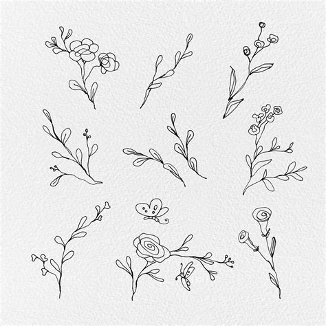 Free Floral Lines Cliparts | Gogivo