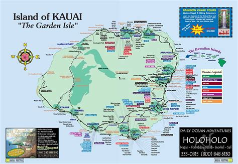 Kauai Island Hawaii Tourist Map - Kauai Hawaii • mappery