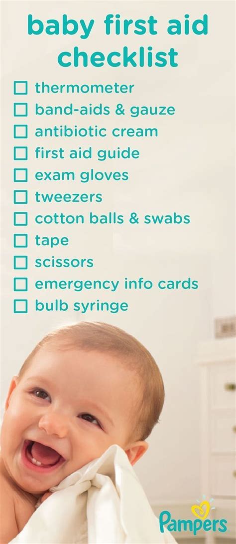 Baby first aid checklist | Baby health, Baby essential checklist, Baby ...