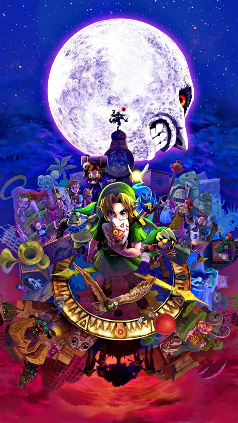 Majora's Mask Phone Wallpaper 16:9 taken from Official Art : r/zelda