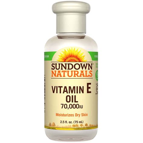 Sundown Naturals, Vitamin E Oil, 70,000 IU-2.5oz/75 ml | Natural Oil Bar