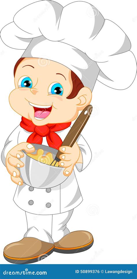 Cute Boy Chef Cartoon Vector Illustration | CartoonDealer.com #50899376