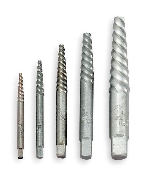 CHICAGO-LATROBE Screw Extractor Set, Extractor Type Spiral Flute Screw ...