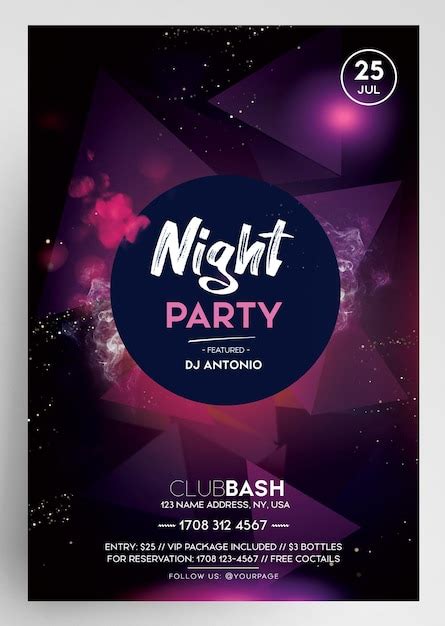 Premium PSD | Vibe Night Event Flyer Template