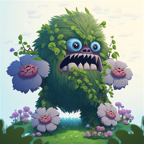 Premium Photo | In game single giant plant monster character designed ...