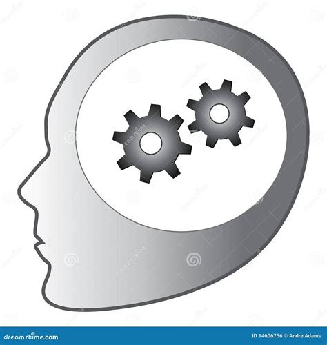 Thinking gears stock vector. Illustration of cartoon - 14606756