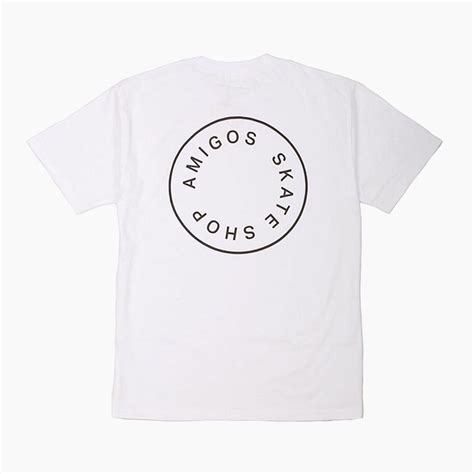 amigos tee shirt og logo (white) – Amigos Skate Shop