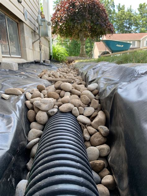 Water Collection Foundation French Drain System Installation - Fixing ...