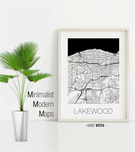 Lakewood Ohio Lakewood OH Map Lakewood Map Lakewood Print - Etsy